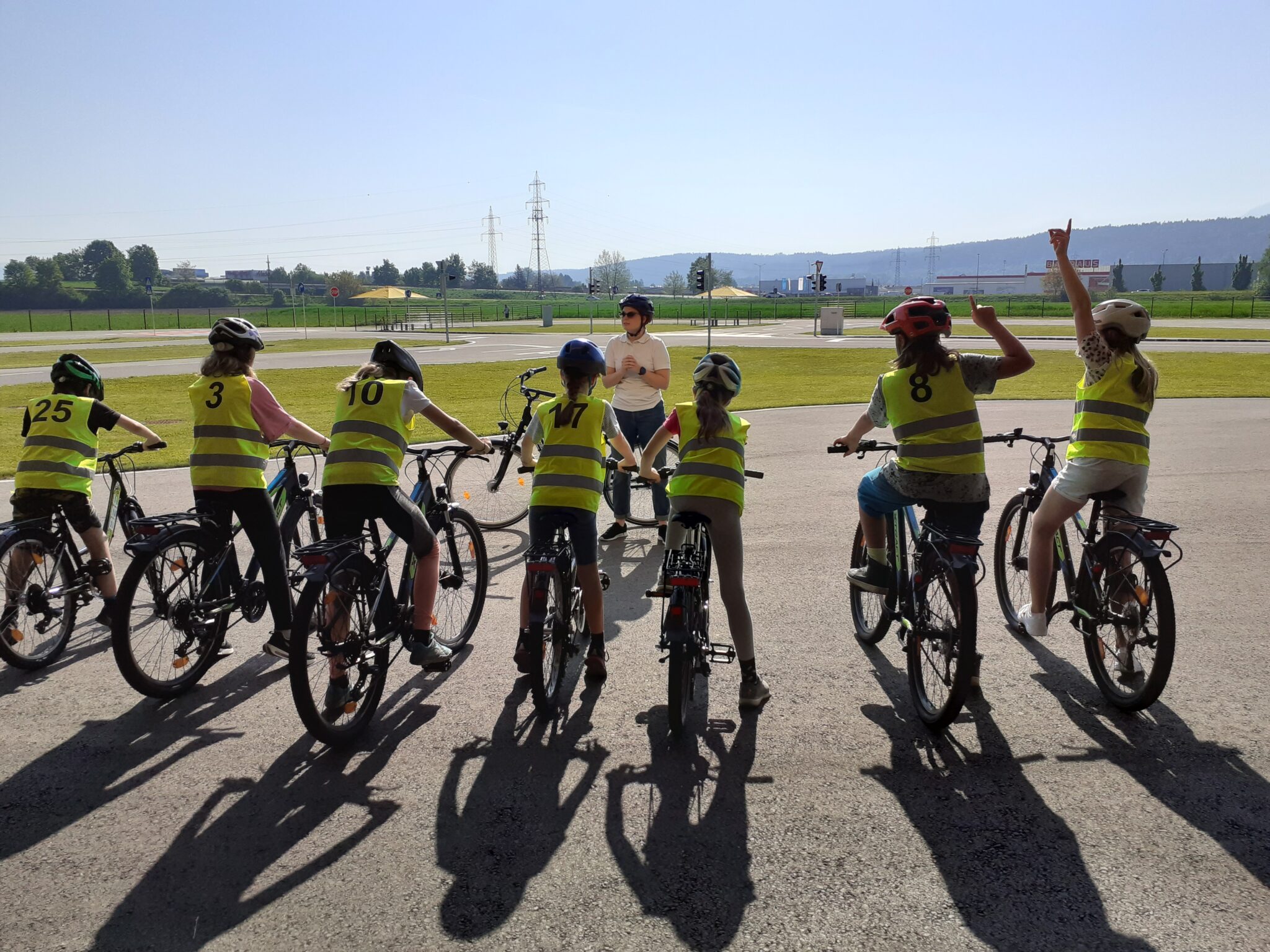 Fahrradtraining für den Fahrradschein der 4. Klasse